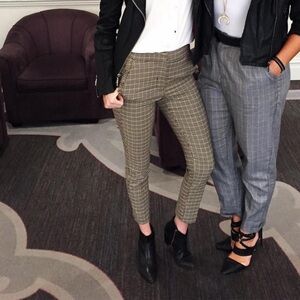 Zara plaid skinny trouser.